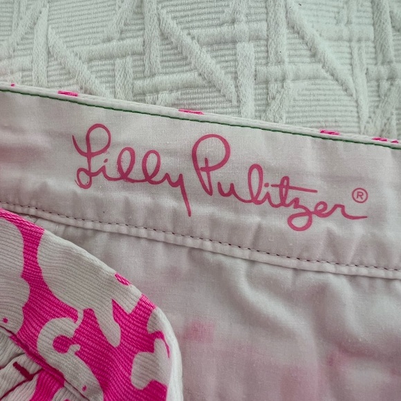 Euc Lilly Pulitzer Tusk in Sun elephant Buttercup shorts, 12 - Picture 3 of 4